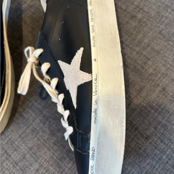 Golden Goose Black Sneakers with Glitter Heel - Picture 3 of 12